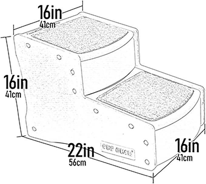 Pet Gear Easy Step II Pet Stairs, Toffee, 2 Step | For Cats/Dogs up to 150 Pounds, Portable, Removable Washable Carpet Tread, No Tools Required