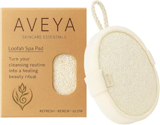 Natural Loofah Sponge – Exfoliating Body & Face Scrubber with Hand Strap, Plant-Based Shower & Bath Loofah Pad, Best Spa-Grade Skin Care for Men, Women & Bikini Area, Eco-Friendly Luffa, 1 Count