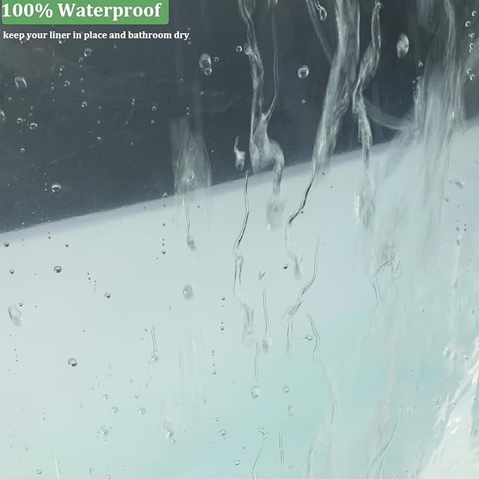 Long Shower Curtain Liner,72x75 Inch Length PEVA Clear Plastic Tall Shower Liner with 6 Magnets for Bathroom, Lightweight & Waterproof with Rustproof Grommets
