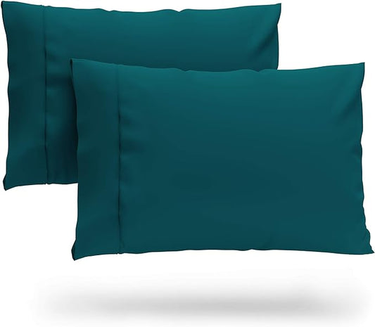 Cosy House Collection Premium Rayon Derived from Bamboo Pillowcases | Ultra Soft, Cooling & Breathable Bedding - Set of 2 (Standard/Queen, Dark Teal)