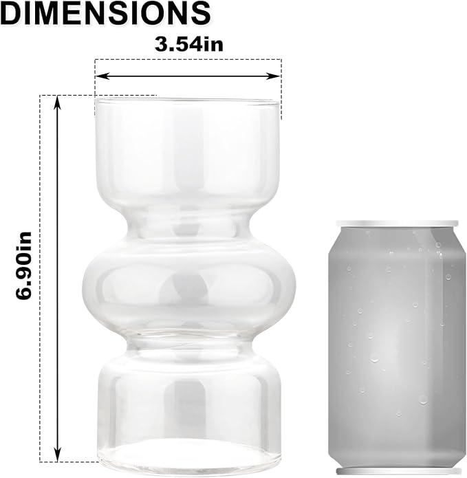 VanEnjoy Clear Glass Hydroponic Vase, Colored Glass vase Flower, Three-Layer 7 inch Cylinder vase for Home Décor, Modern Glass Vase for Home, Office, Wedding