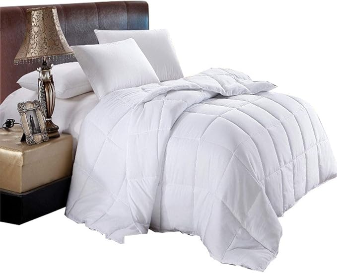 Royal Hotel Bedding White Down Alternative King Comforter with Corner Tabs - Hypoallergenic All-Season Plush Hotel Style Comforter, Duvet Insert King-Size