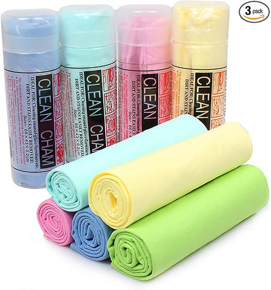 GabeFish Super Absorbent Shammy Dog Towels Quick Dry Eco-Friendly Soft Multifunctional Pets Cats Towel Packs Large 3PC