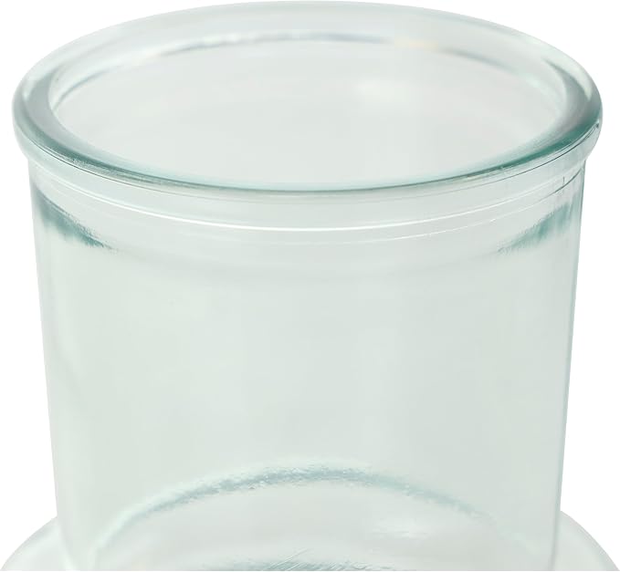 Deco 79 Recycled Glass Decorative Vase Small Bubble Style Centerpiece Vases with Varying Shapes, Set of 3 Flower Vases for Home Decoration 4" W,7" H, Clear