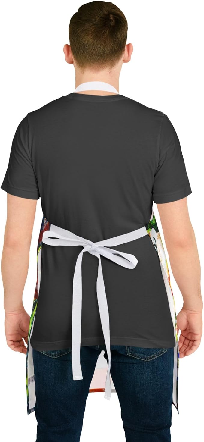 Colorful Graffetti Apron, 5-Color Straps (AOP)