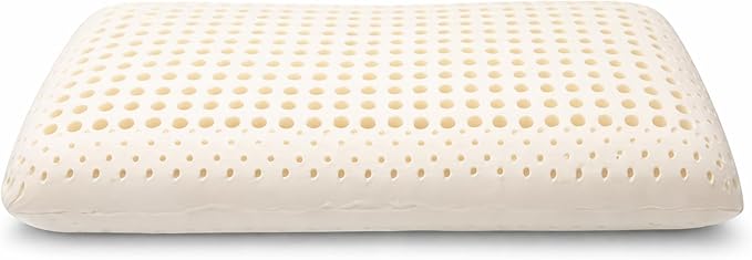 ORGANIC TEXTILES Dunlop Medium Firm Latex Bed Pillow with Organic Cotton Cover - GOTS and GOLS Certified (King) - Pack of 1