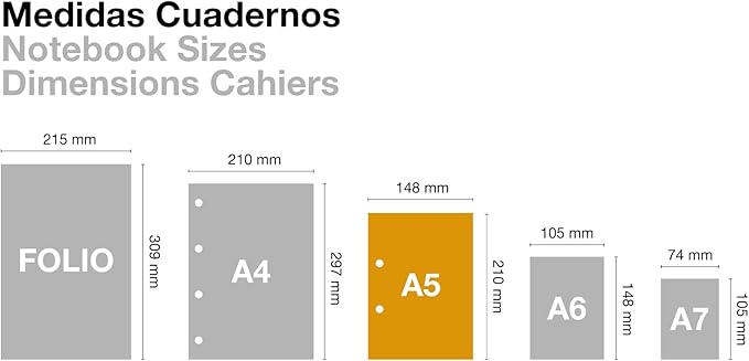 Miquelrius 2937 – Notebook 4 Recycled Cardboard ecoazteca M (DIN A5, 148 x 210 mm, 120 Sheets, 80 g/m², Hatching)