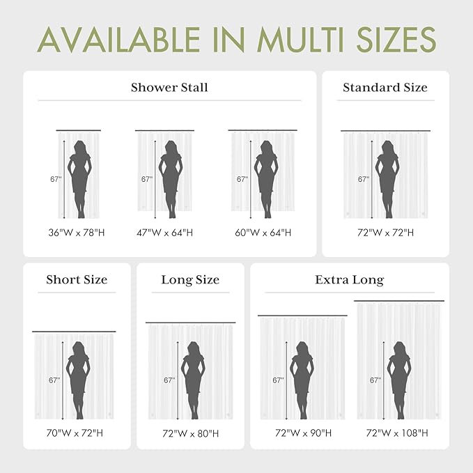 AmazerBath Extra Long Shower Curtain Liner 72x108, Clear Shower Curtain Liner Tall, Waterproof Plastic Shower Liner, Washable PEVA Shower Curtain with 3 Magnets and 12 Rustproof Metal Grommets