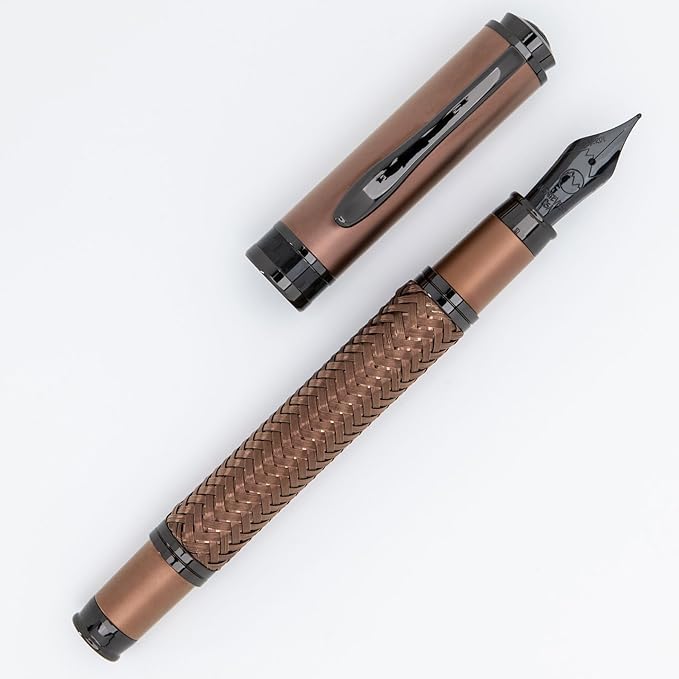 Monteverde Innova Formula M Fountain Pen, Bronze - Fine Nib, Luxury Pen with PVD Coating, Refillable, JoWo Stainless Steel Nib, Premium Gift Box