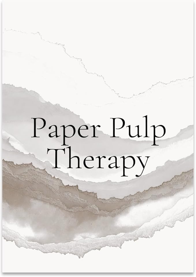 Papermaking Hobbyist Poster Print - Paper Pulp Therapy Art - 13x19 - Earthy Minimalist Style