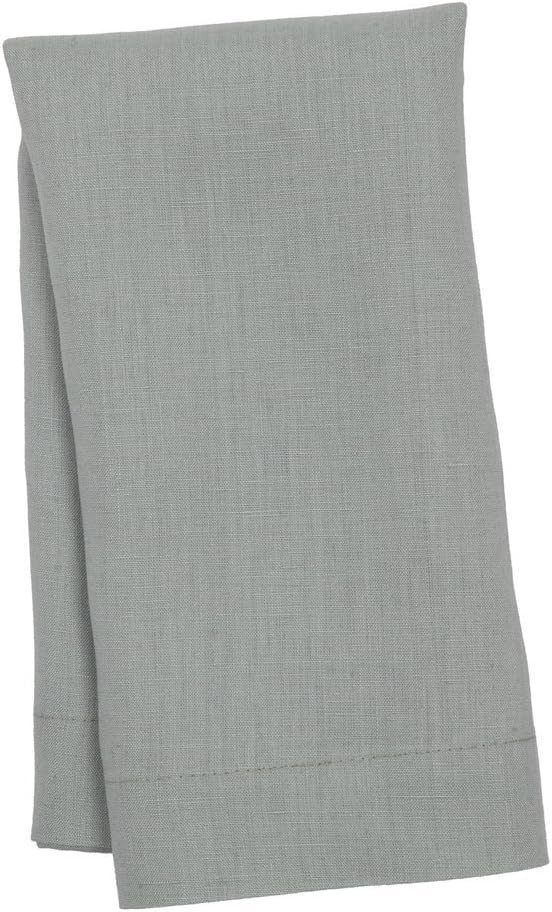 Huddleson Celadon Green Linen Napkin 20x20 (Set of Four) Luxury Italian Linen Napkin Sewn in US