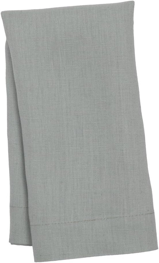 Huddleson Celadon Green Linen Napkin 20x20 (Set of Four) Luxury Italian Linen Napkin Sewn in US
