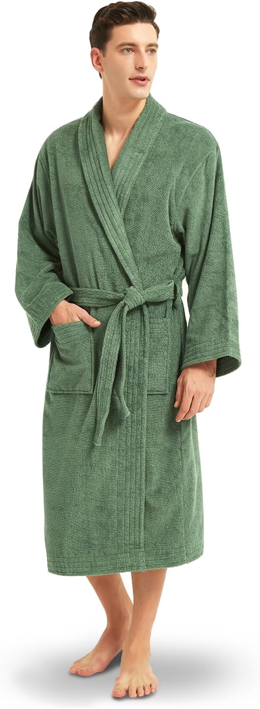 Marquess All-Cotton Bathrobe Thick Plush Cloth Housecoat Terry Toweling, Sweat Steaming Clothes Comfortable & Warm