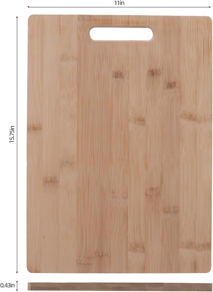 Wood Cutting Boards for Kitchen, Bamboo Cutting Board, Heavy Duty Wooden Chopping Boards for Kitchen Counter Space(Large, 15.75x11 inch)