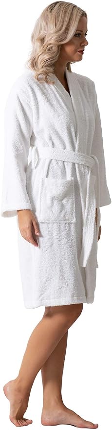 Luxurious Turkish Terry Kimono Collar Super-Soft Terry Absorbent Bathrobes for Women