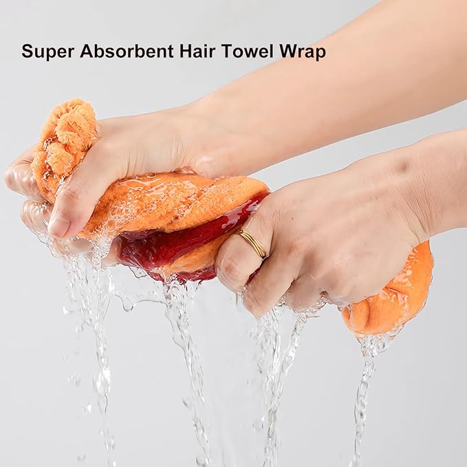 Microfiber Hair Drying Caps for Women Yellow | Ultra Absorbent Hair Towels Wrap Turban,Microfiber Bath Towels Bow Shower Cap for Wet Hair,Great Hair Products Gift for Girls