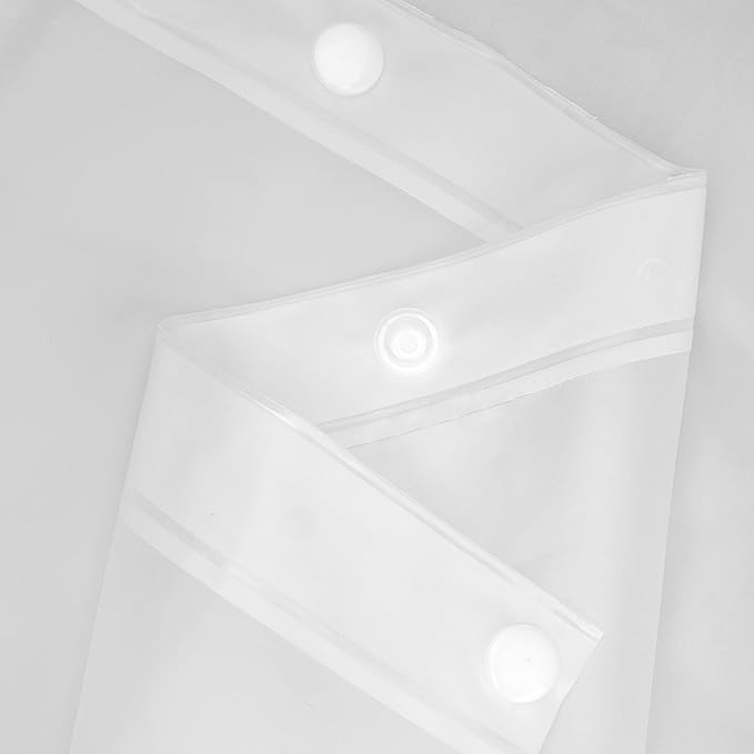 River Dream Waterproof PEVA Snap-in Shower Curtain Liner Replacement: Removable to Attach, Frost, 70x78
