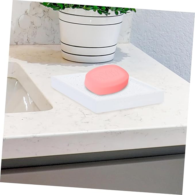 Hemobllo Water Absorbent Diatomite Soap Holder Natural Diatom Earth Soap Dish Bathroom Tray with Quick Dry Moisture Absorbing Function