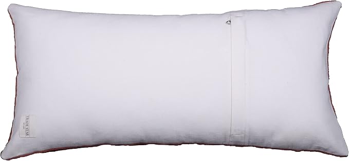 Trade Star Modern Mudcloth Cushion Case 100% Cotton Pillow Cover Throw Cover Lumbar Boho Pillow Cases Fall Decor Cushion Case for Couch Decorative (Rust Solid 12X24 INCHES)