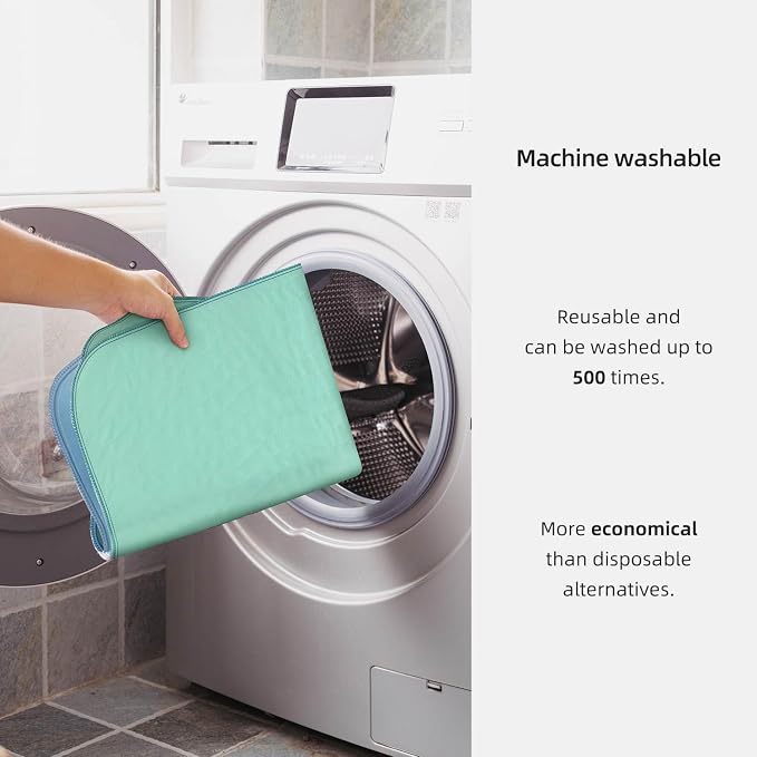 Pee Pads for Adults, Kids and Pets, Cotton-Like Surface, Machine Washable, 100% Leak Prevention with Waterproof TPU Layer (1 Pack, 34*52 inch)