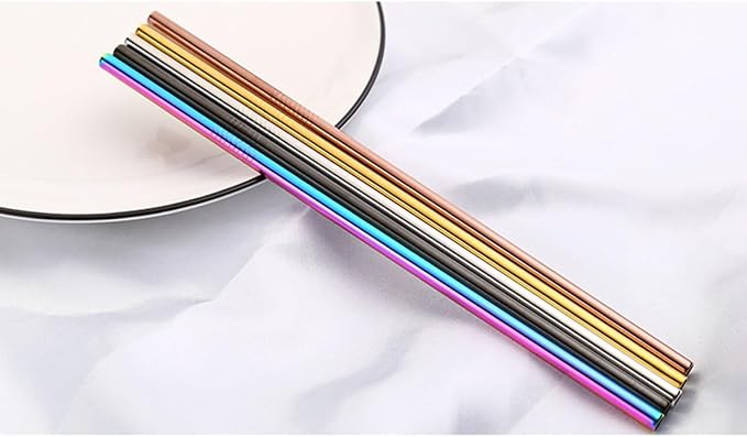 Reusable Metal Straws,10.5" Stainless Steel Straws,Easy to Use(3 PCS,blue)