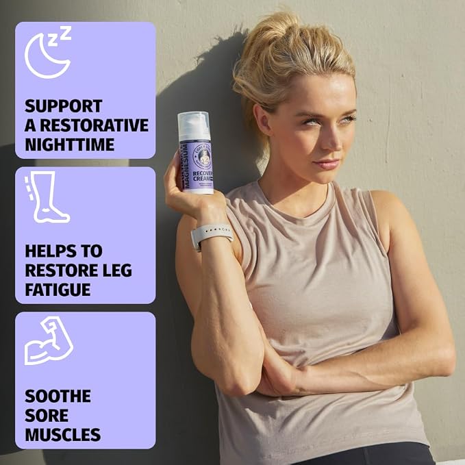 Coach Soak Magnesium Lotion with MSM & Menthol, Lavender 3.4 oz | Magnesium Chloride Non-Greasy Alternative to Epsom Salt Lotion and Cream - Apply Before Sleep for Feet, Leg Cramps & Body