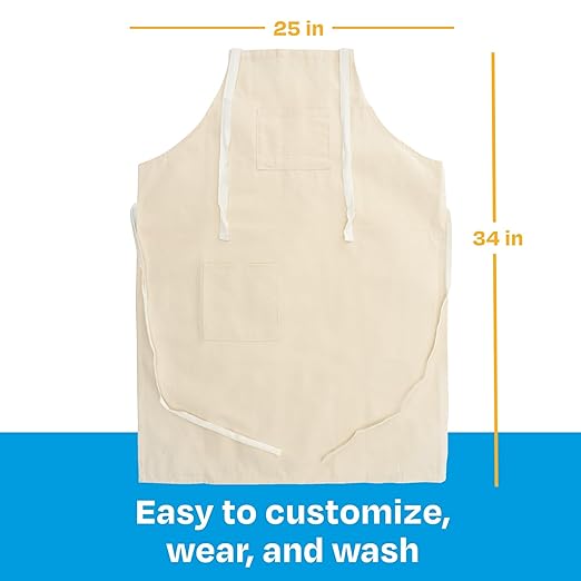 Sax Design Your Own Cotton Apron - 34 x 24 inches - Off White - 1389273