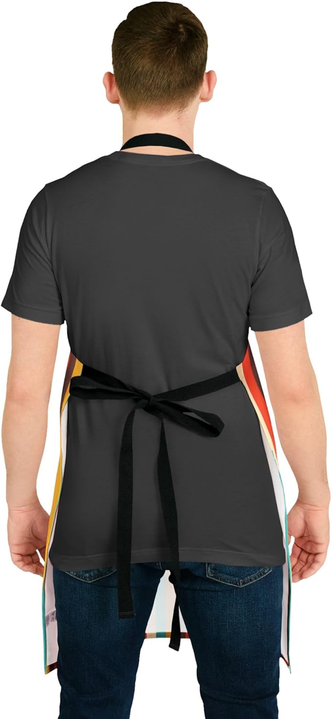 Retro Vertical Stripes Apron | Colorful Kitchen Stripe Apron