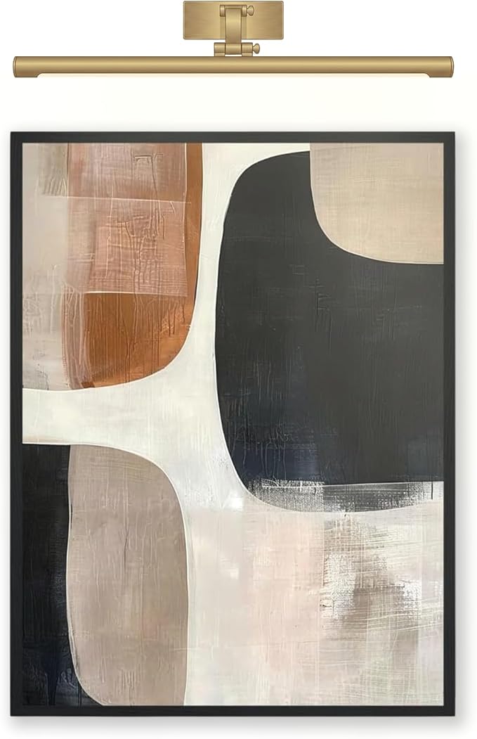 Moonow7 Modern Abstract Geometric Wall Art Poster, Neutral Color Artwork for Living Room, Bedroom, Office, Minimalist Aesthetic Decor, Contemporary Home Accent, Unframed Size 27x35 cm / 11x14″