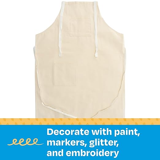 Sax Design Your Own Cotton Apron - 34 x 24 inches - Off White - 1389273