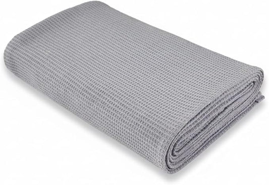 Waffle Bath Towel, 30.5x58 INCHES, 100% Natural Organic Cotton, GOTS Certified Super ABSORBANT & Quick Dry, NO SOFTENERS, Environment Friendly (Lavender)