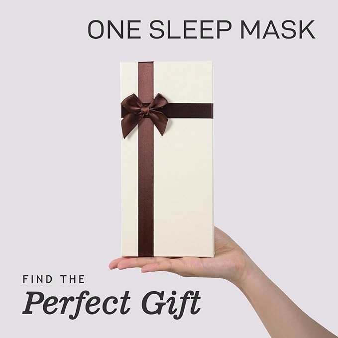 Organic Natural Silk Sleep Mask: 100% Mulberry Silk 25 Momme 6A Soft Pure Eye Mask for Sleeping with Adjustable Strap Zero Pressure Blindfold Nap Travel Essentials Gift (02 Black, 25 Momme)