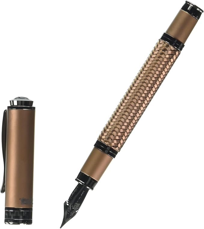Monteverde Innova Formula M Fountain Pen, Bronze - Flex Nib, Durable PVD Coating, Refillable, JoWo Stainless Steel Nib, Premium Gift Box