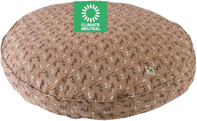 Molly Mutt Daysleeper Dog Bed Duvet Cover, GOTS-Certified 100% Organic Cotton Canvas Cover for Dog, Puppy, or Cat Bed, Durable, Washable, and Free of Harmful Chemicals, Round, 36"x5"