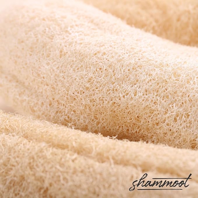 Natural Loofah Exfoliating Body Scrubber – Natural Loofah Sponge Exfoliates Face & Body for Healthier Skin – 2-Sided Loofas for Men & Women – Body Wash Shower Scrubber Luffa(Pack of 2)