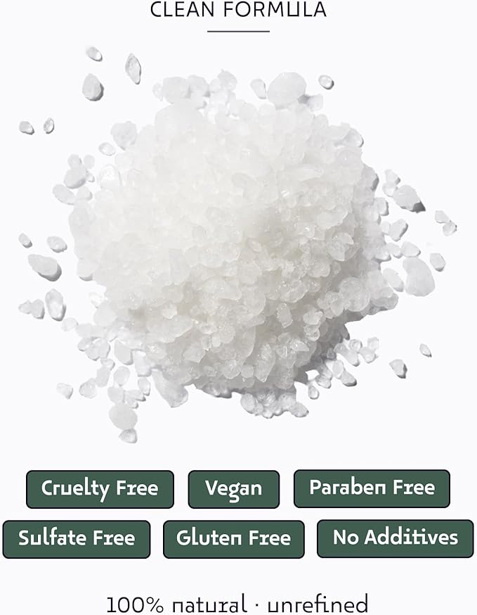 Dead Sea Salts for Soaking - Relaxing Salt Bath Soak for Body Rejuvenation - Natural Mineral Salts - Coarse Dead Sea Salt Bath Salts for Women & Men w/Rosemary Essential Oil (8.82 oz)