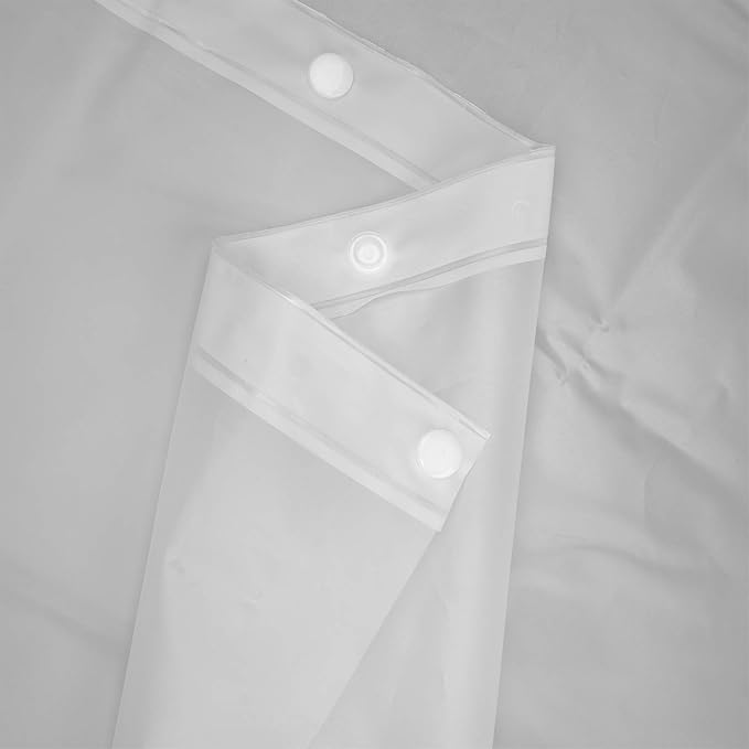 River Dream 2 Pack Snap in Shower Curtain Liner Replacements 70 x 54, White, with Magnets ，Removable Liner ，Plastic(PEVA)