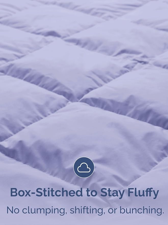 Full Size, Purplec & Lavender Alternative Down Comforter - Warm, Lightweight & Breathable Hotel Quality Bedding Set for Men, Women, Kids & Teens - All Season Cooling Microfiber Duvet Insert Comforter