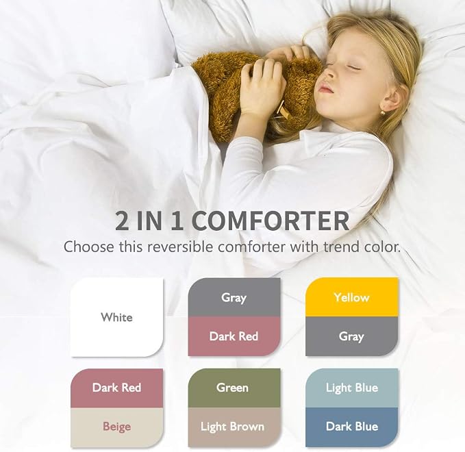 APSMILE Reversible Full/Queen Bed Comforter - All-Season Down Alternative Comforter, Ultra-Soft Cloud Fluffy Microfiber Quilt Duvet, Illuminating Yellow/Ultimate Gray