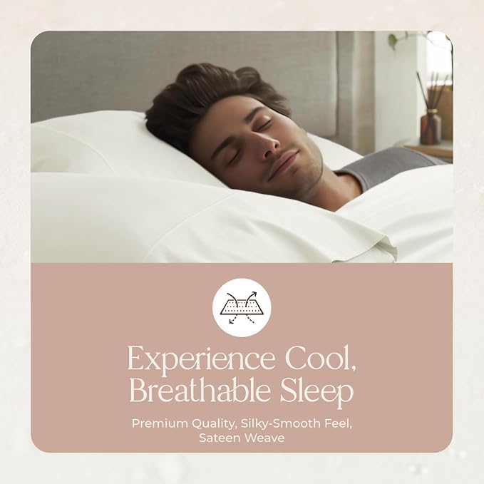 100% Organic Cotton Pillow Cases King Size Set of 2-100% Cotton Pillowcases GOTS Certified 300 Thread Count - Naturally Cooling Comfortable Breathable & Soft Pillow Cases (Natural, King)