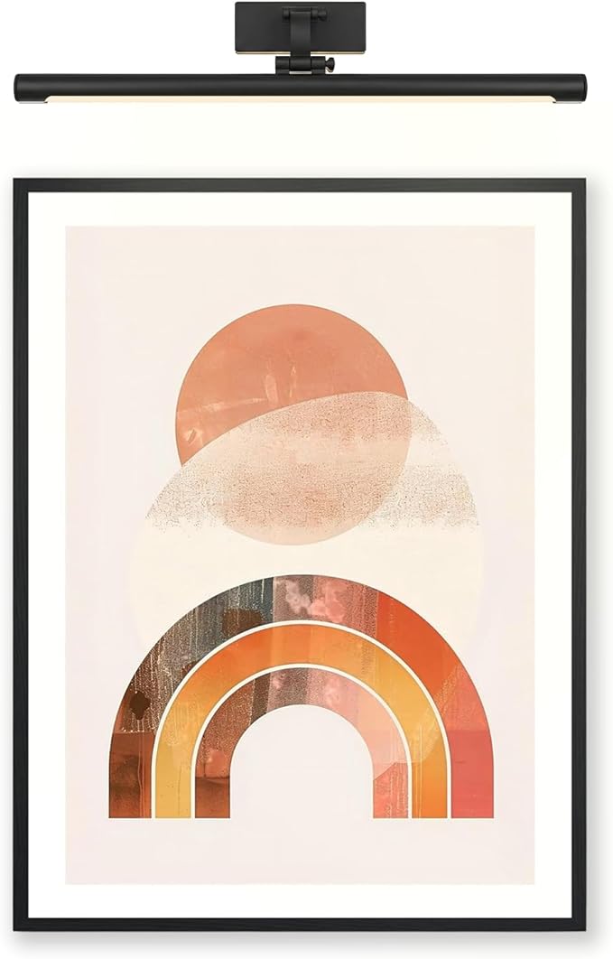Moonow7 Earth Tone Wall Art Prints, Warm Abstract Rainbow Poster for Bedroom, Living Room, Office, and Entryway, Contemporary Aesthetic Decor, Unframed Size 11x14 / 27x35 cm