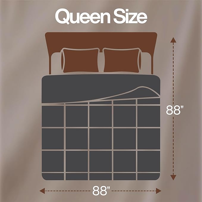 Utopia Bedding Queen Comforter Duvet Insert, Quilted Grey Comforter with Corner Tabs, Box Stitched Down Alternative Comforters Queen Size 88 x 88 inches