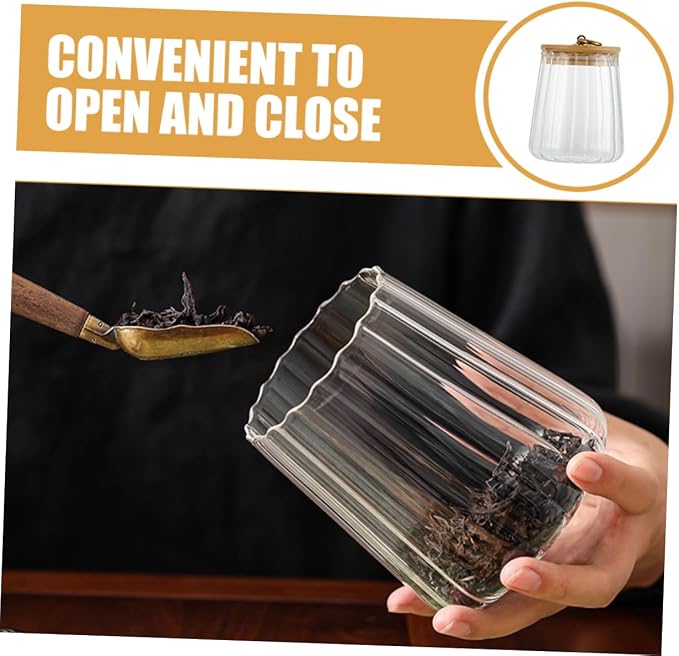 Borosilicate Glass Storage Jars Glass Jar Bamboo Lid Airtight Seal for Kitchen Food Storage