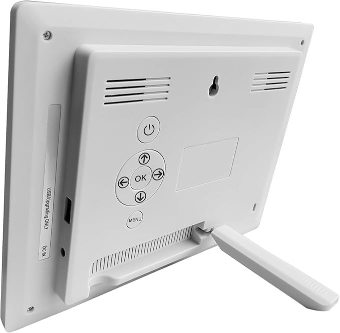 Digital Calendar Date Multi Alarm Clock 8 inch Large Display Auto-Dimming Electic Desk Table Wall Mount Office, Home, Kitchen, Room, School, Bedroom, Living Room (White)