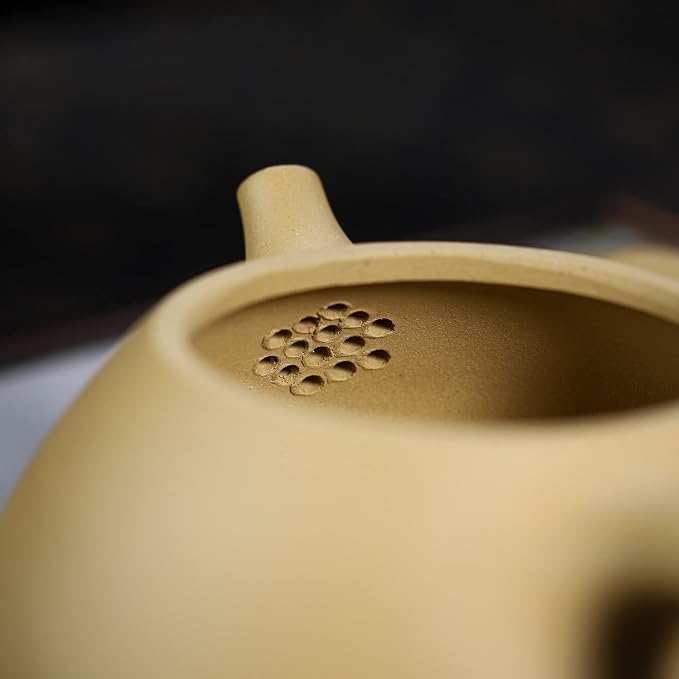 Zisha Tea Pot,Chinese Real Yixing Clay Handmade Teapot 10.6 Oz,Brew Kung Fu Loose Leaf Tea Maker
