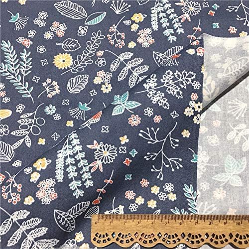 TAOSON 100% Cotton 300 Thread Count Envelope Style V Shaped/Tri/Boomerang Standard Pillow Case Cushion Cover Only Cover No Insert (Navy Gray/Grey Flower Leaves)