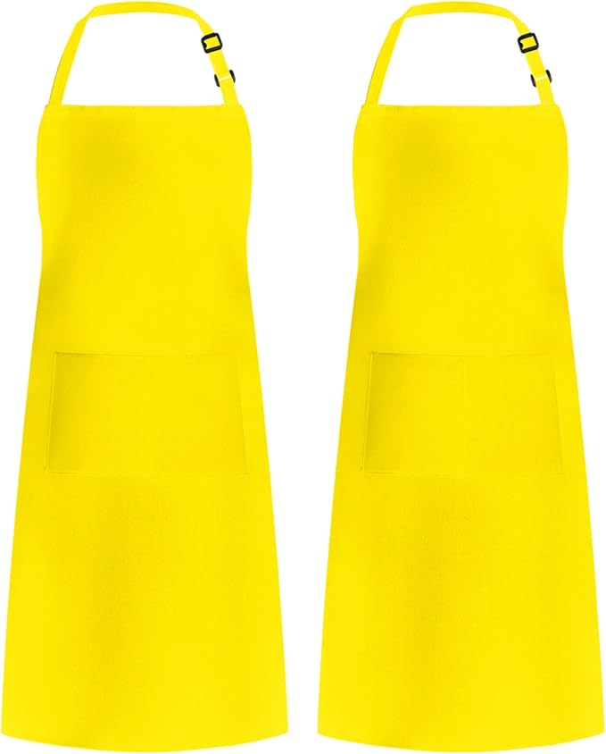 Syntus Apron for Men Women, Adjustable Cooking Kitchen Chef Aprons with 2 Pockets