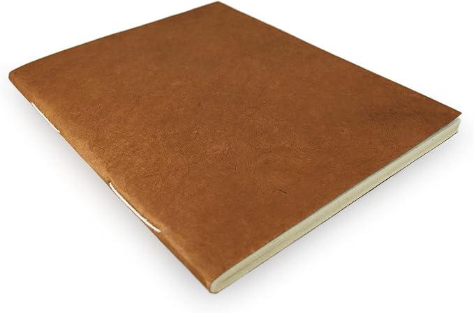 Nepali Companion 8.5x11 inch Notebook with Handmade Paper and Vegetable-Dyed Softcover, Vintage Composition Notebook for Office, School, and Home, Handcrafted in Nepal (Large, Terra Cotta)