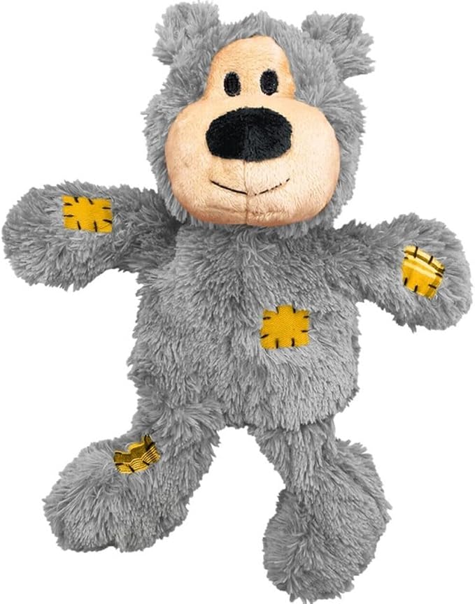 KONG Wild Knots Bears - Durable Dog Toys with Internal Knotted Ropes and Minimal Stuffing for Less Mess (Assorted Colors) (Medium/Large (2 Pack))