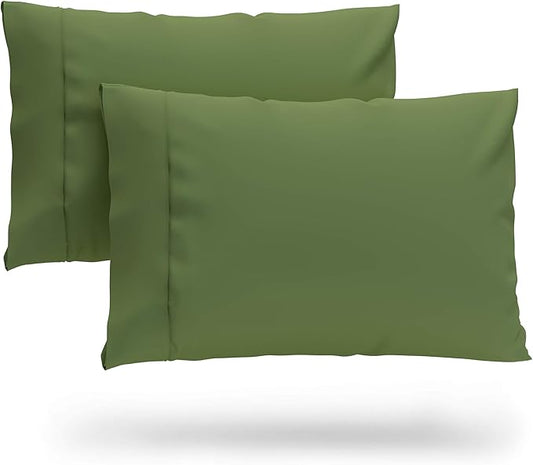 Cosy House Collection Premium Rayon Derived from Bamboo Pillowcases | Ultra Soft, Cooling & Breathable Bedding - Set of 2 (Standard/Queen, Sage Green)